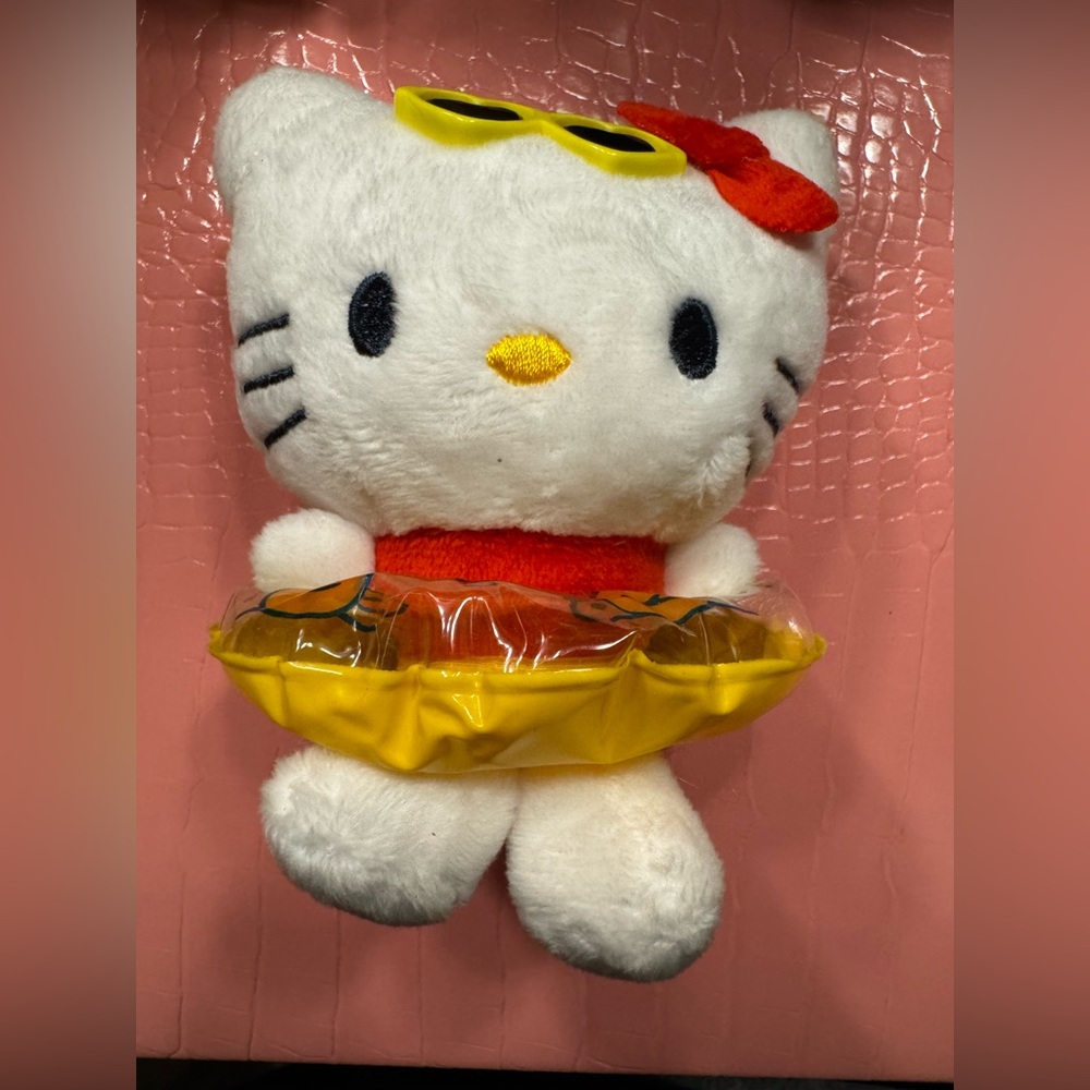 Hello Kitty Plush with Yellow and Red Accents
